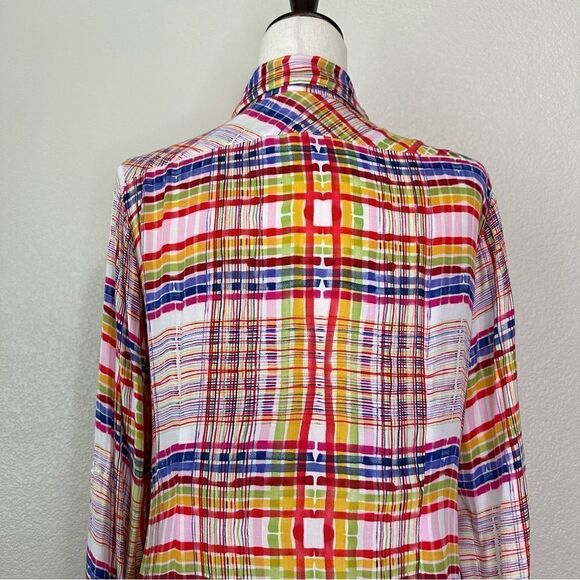 CAbi Cirque Colorful Plaid Button Down Shirt - Picture 9 of 13